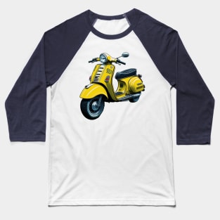 Yellow Moped Baseball T-Shirt